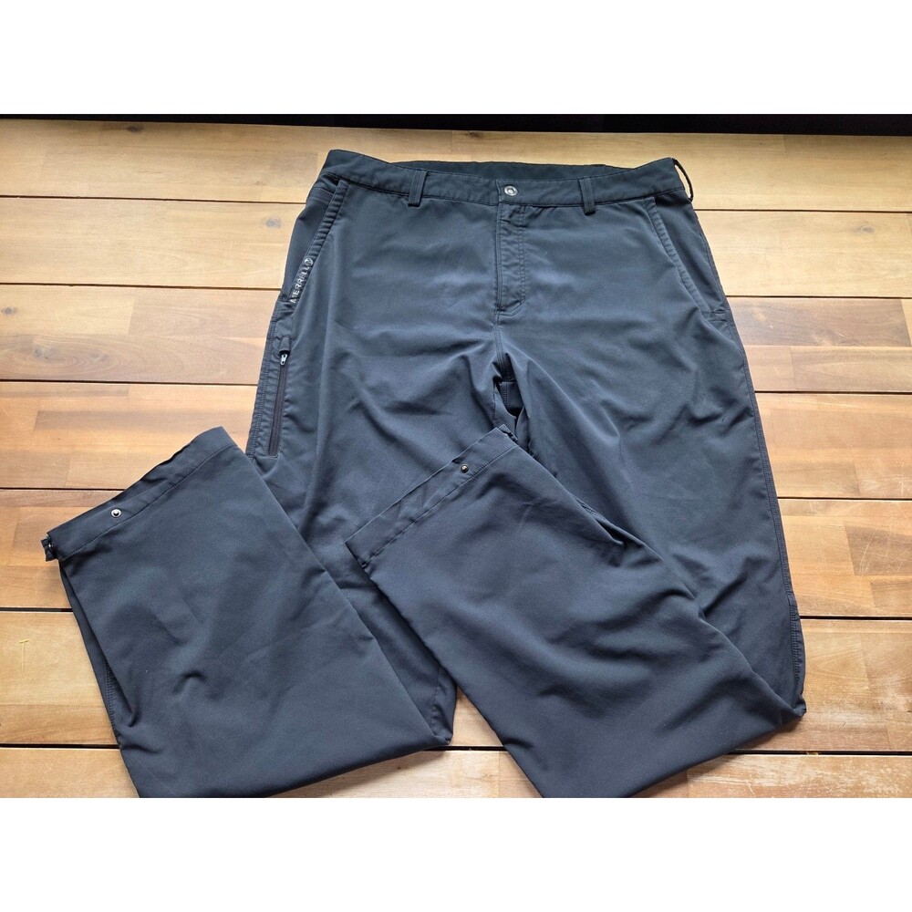 Merrell Aeroblock Hiking Pants black size 36 R, 32 in inseam, snap bottom cuffs